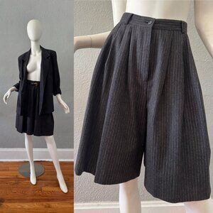 Vintage 80s Italian Wool Set ESPRIT 2 Pc Set Blazer Shorts Suit S